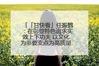 「甘快看」任振鹤：在彰显特色追求实效上下功夫 以文化为重要支点为高质量发展增添动能