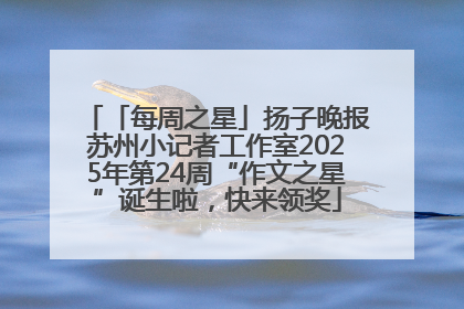 「每周之星」扬子晚报苏州小记者工作室2025年第24周“作文之星”诞生啦，快来领奖