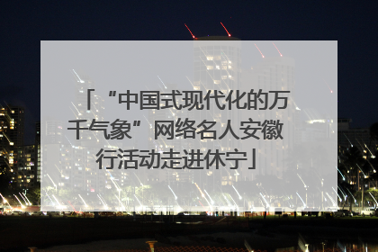 “中国式现代化的万千气象”网络名人安徽行活动走进休宁