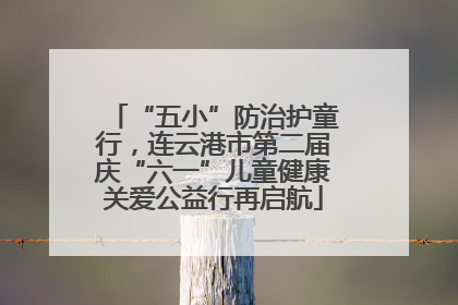 “五小”防治护童行，连云港市第二届庆“六一”儿童健康关爱公益行再启航