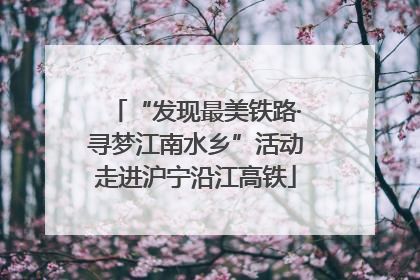 “发现最美铁路·寻梦江南水乡”活动走进沪宁沿江高铁