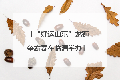“好运山东”龙狮争霸赛在临清举办