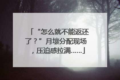 “怎么就不能返还了？”月壤分配现场，压迫感拉满……