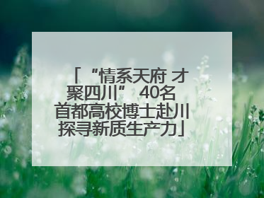 “情系天府 才聚四川” 40名首都高校博士赴川探寻新质生产力