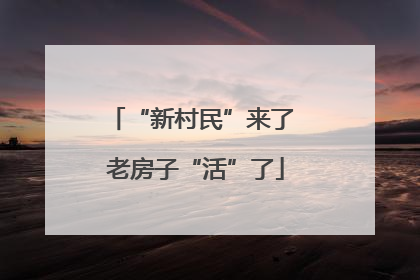“新村民”来了 老房子“活”了