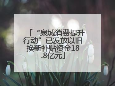 “泉城消费提升行动”已发放以旧换新补贴资金18.8亿元