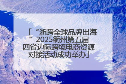 “浙跨全球品牌出海”2025衢州第五届四省边际跨境电商资源对接活动成功举办
