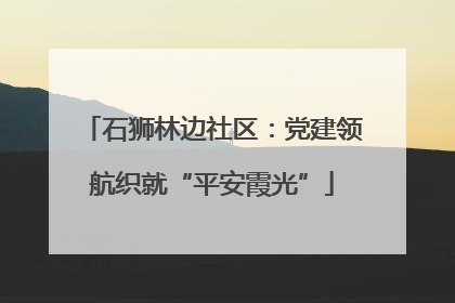 石狮林边社区：党建领航织就“平安霞光”