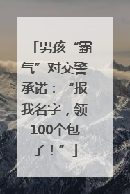 男孩“霸气”对交警承诺：“报我名字，领100个包子！”
