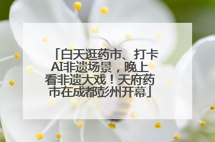 白天逛药市、打卡AI非遗场景，晚上看非遗大戏！天府药市在成都彭州开幕