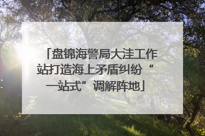 盘锦海警局大洼工作站打造海上矛盾纠纷“一站式”调解阵地