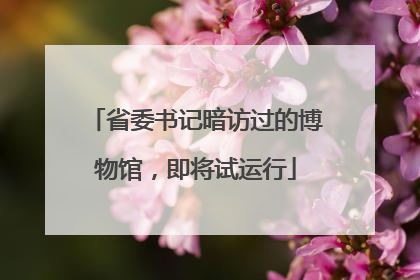 省委书记暗访过的博物馆，即将试运行
