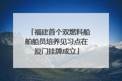 福建首个双燃料船舶船员培养见习点在厦门挂牌成立