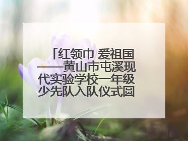 红领巾 爱祖国——黄山市屯溪现代实验学校一年级少先队入队仪式圆满举行