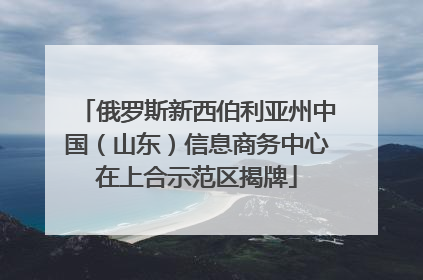 俄罗斯新西伯利亚州中国（山东）信息商务中心在上合示范区揭牌