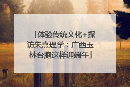 体验传统文化+探访朱熹理学：广西玉林台胞这样迎端午