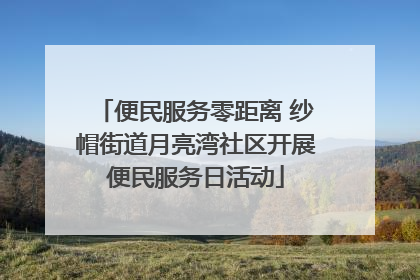便民服务零距离 纱帽街道月亮湾社区开展便民服务日活动
