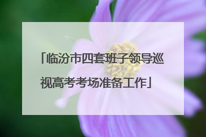 临汾市四套班子领导巡视高考考场准备工作