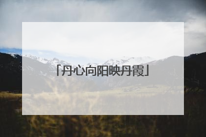 丹心向阳映丹霞