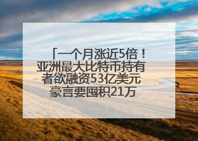 一个月涨近5倍！亚洲最大比特币持有者欲融资53亿美元 豪言要囤积21万枚比特币