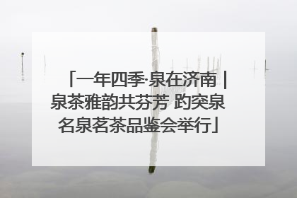 一年四季·泉在济南｜泉茶雅韵共芬芳 趵突泉名泉茗茶品鉴会举行