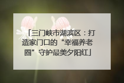 三门峡市湖滨区：打造家门口的“幸福养老圈”守护最美夕阳红