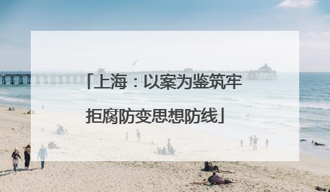 上海：以案为鉴筑牢拒腐防变思想防线