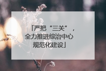 严把“三关”，全力推进综治中心规范化建设