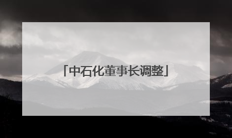 中石化董事长调整