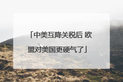 中美互降关税后 欧盟对美国更硬气了