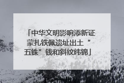 中华文明影响添新证 蒙扎铁佩遗址出土“五铢”钱和斜纹纬锦
