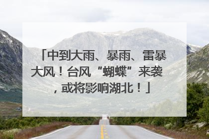 中到大雨、暴雨、雷暴大风！台风“蝴蝶”来袭，或将影响湖北！