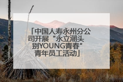 中国人寿永州分公司开展“永立潮头 别YOUNG青春”青年员工活动