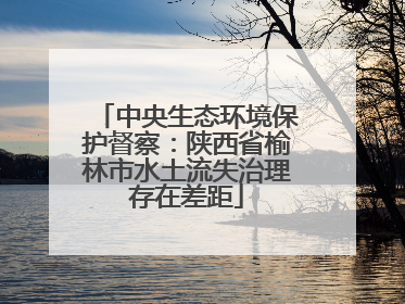 中央生态环境保护督察：陕西省榆林市水土流失治理存在差距
