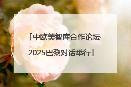 中欧美智库合作论坛·2025巴黎对话举行