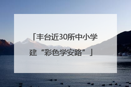 丰台近30所中小学建“彩色学安路”