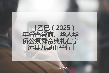 乙巳（2025）年舜裔舜商、华人华侨公祭舜帝典礼在宁远县九嶷山举行