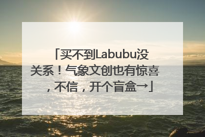 买不到Labubu没关系！气象文创也有惊喜，不信，开个盲盒→
