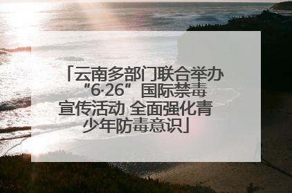 云南多部门联合举办“6·26”国际禁毒宣传活动 全面强化青少年防毒意识