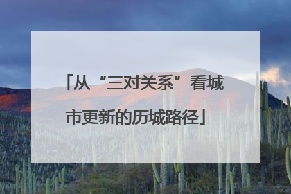从“三对关系”看城市更新的历城路径