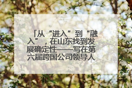从“进入”到“融入”，在山东找到发展确定性——写在第六届跨国公司领导人青岛峰会开幕之际