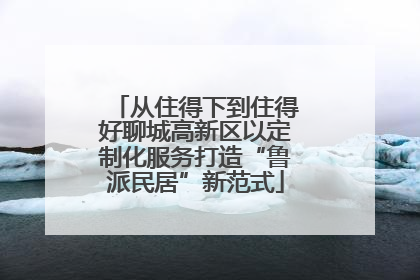从住得下到住得好聊城高新区以定制化服务打造“鲁派民居”新范式