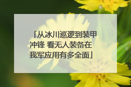 从冰川巡逻到装甲冲锋 看无人装备在我军应用有多全面