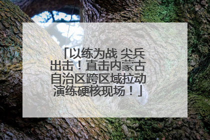 以练为战 尖兵出击！直击内蒙古自治区跨区域拉动演练硬核现场！