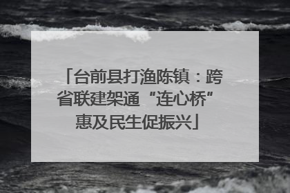 台前县打渔陈镇：跨省联建架通“连心桥” 惠及民生促振兴