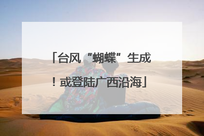 台风“蝴蝶”生成！或登陆广西沿海