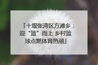 十堰张湾区方滩乡：迎“篮”而上 乡村篮球点燃体育热潮