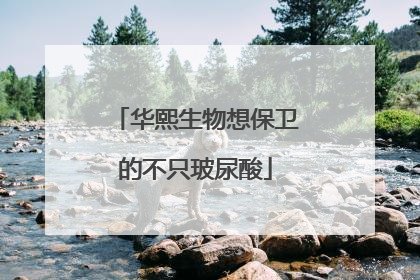 华熙生物想保卫的不只玻尿酸