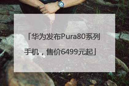 华为发布Pura80系列手机，售价6499元起