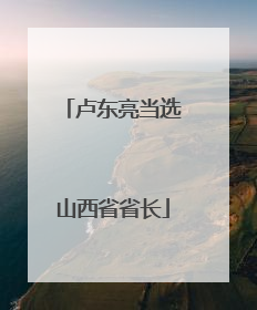 卢东亮当选山西省省长